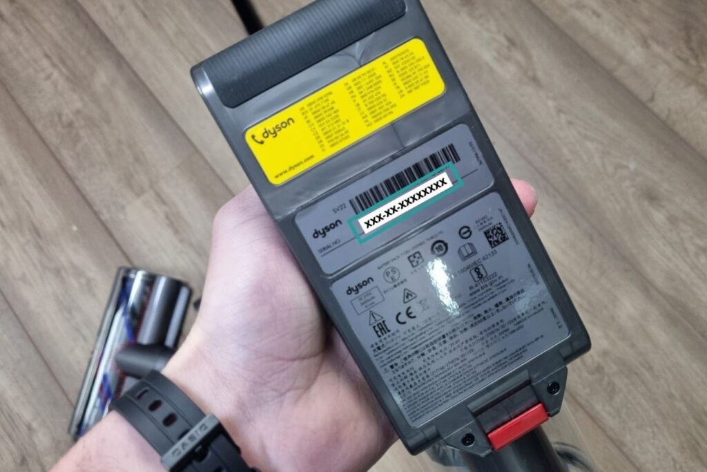 dyson modelnummer