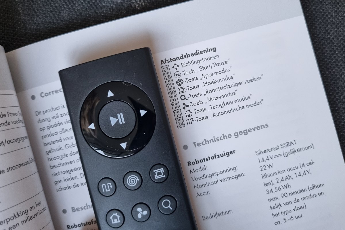 lidl robotstofzuiger afstandsbediening
