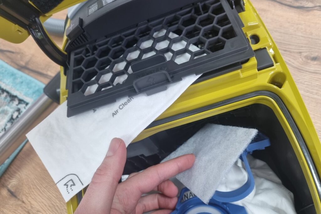 filters van stofzuiger met zak